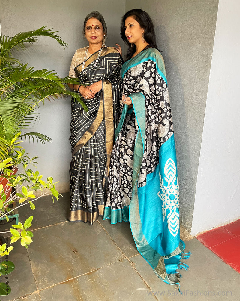 EE-V01386 Kalam Tussar Sari