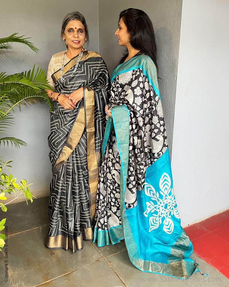 EE-V01386 Kalam Tussar Sari