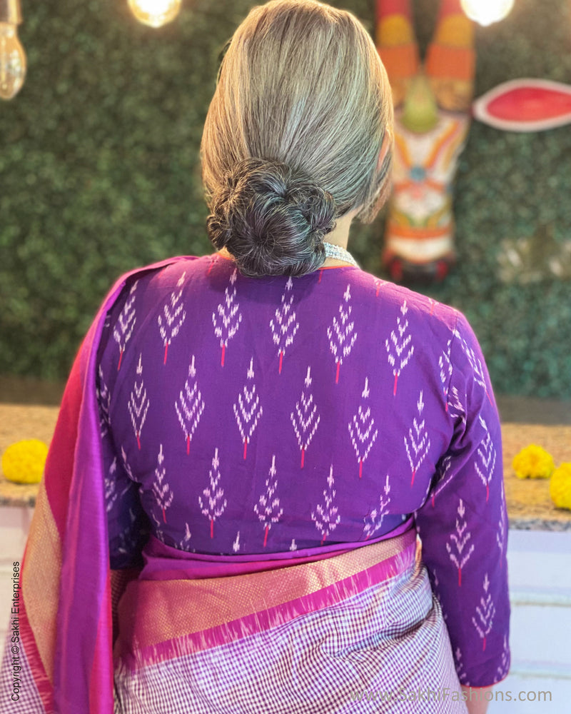 EE-V01053 Purple Handwoven Ikat
