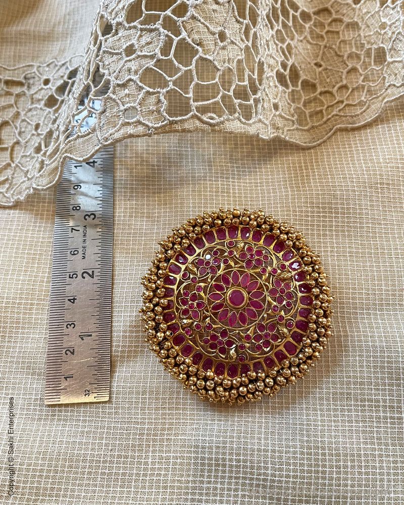 AJ-V01909 Ruby Pendant & Hair Acs