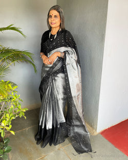 EE-S55982 Black Silver Sequin