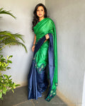 EE-V00319 Green Blue Tussar