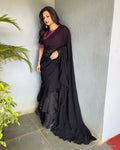 EE-V01880 Black Insta Saree
