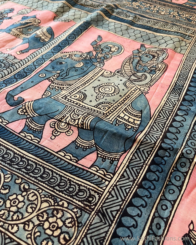 BL-V02538 Pink Silk Kalamkari