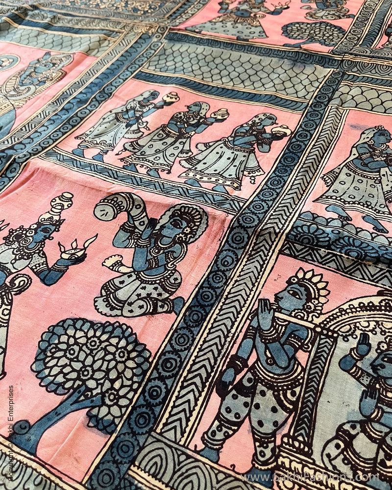 BL-V02538 Pink Silk Kalamkari