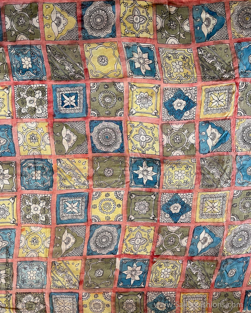 BL-V02536 Mosaic Silk Kalamkari
