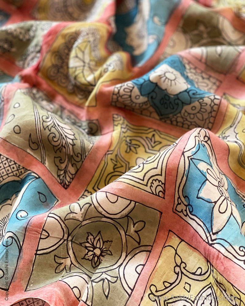 BL-V02536 Mosaic Silk Kalamkari