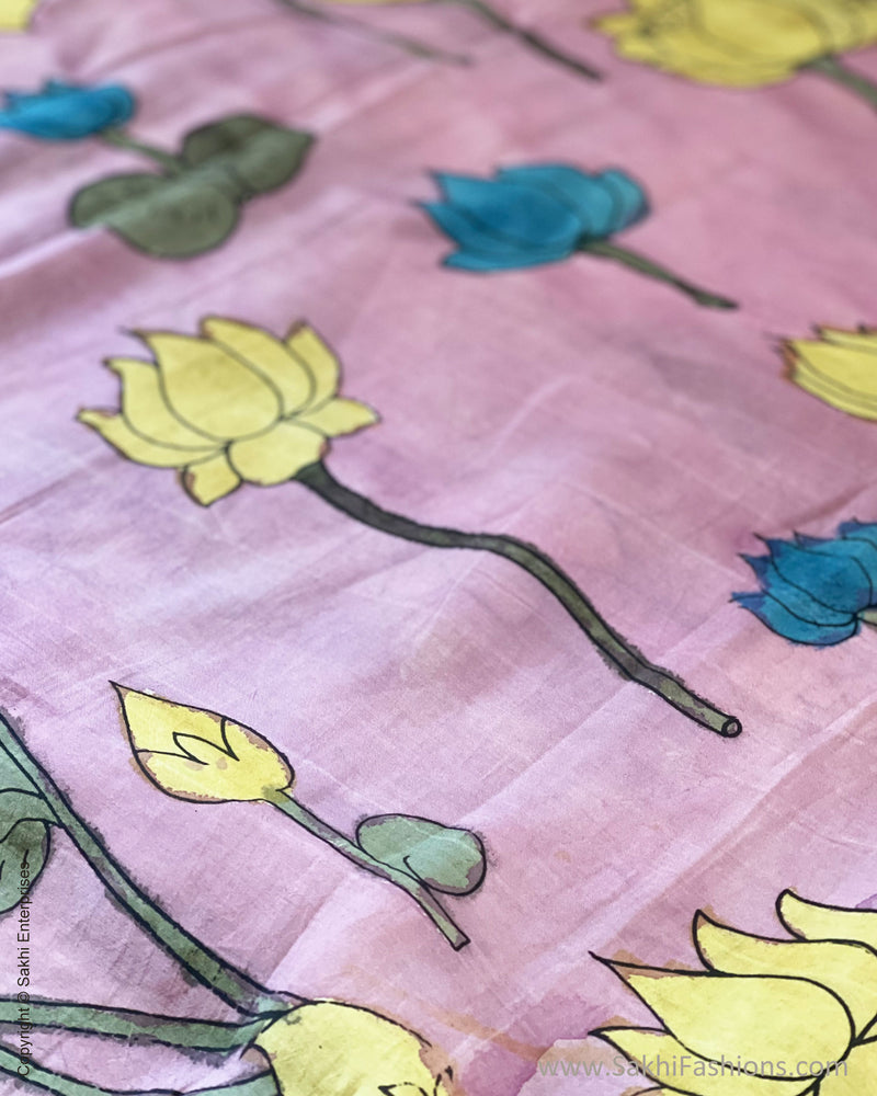 BL-V02534 Lilac Silk Kalamkari