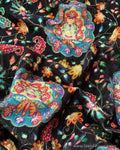 BL-V02014 Black Velvet BlouseF