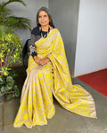 EE-V01384 Yellow Kantha Tussar