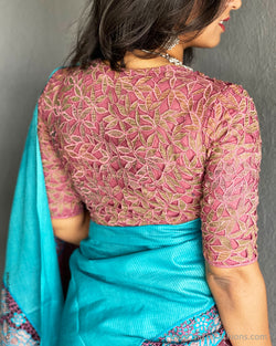 BL-217094 Pink Cutwork Rblouse