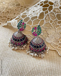 AS-V02758 Silver Jhumka earring