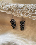 AS-V02754 Silver Black earring