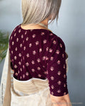 BL-R58626 Plum Velvet BlouseF
