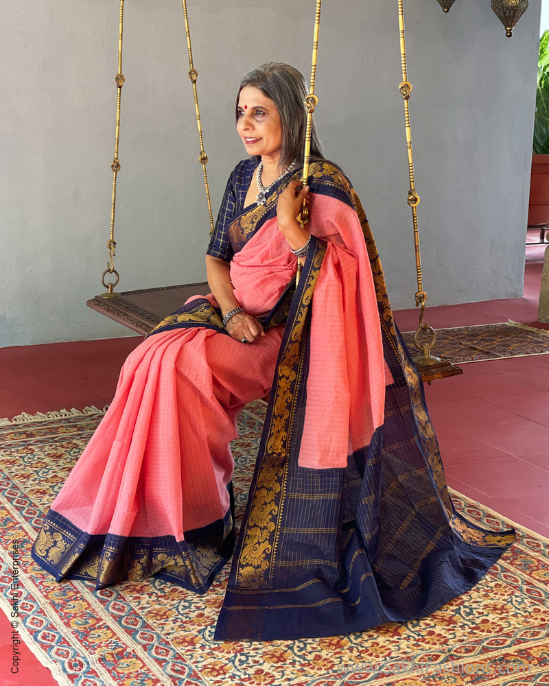 EE-V03442 Rose Madurai Cotton