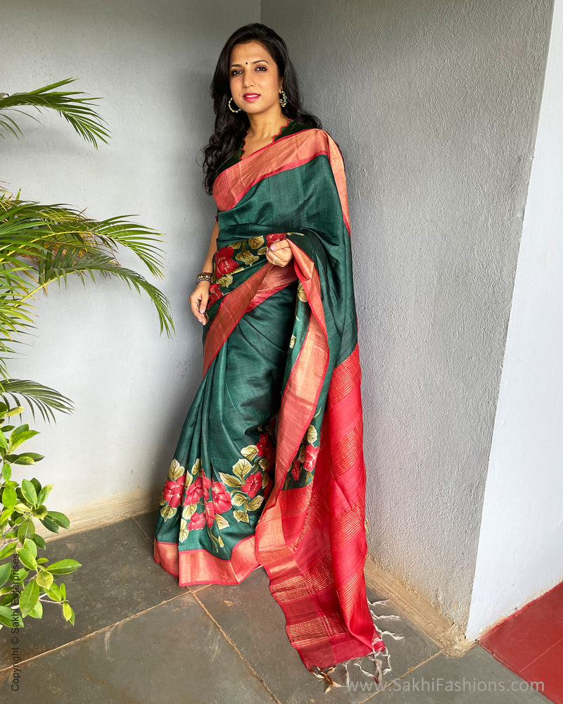 EE-V58801 Tussar floral Sari