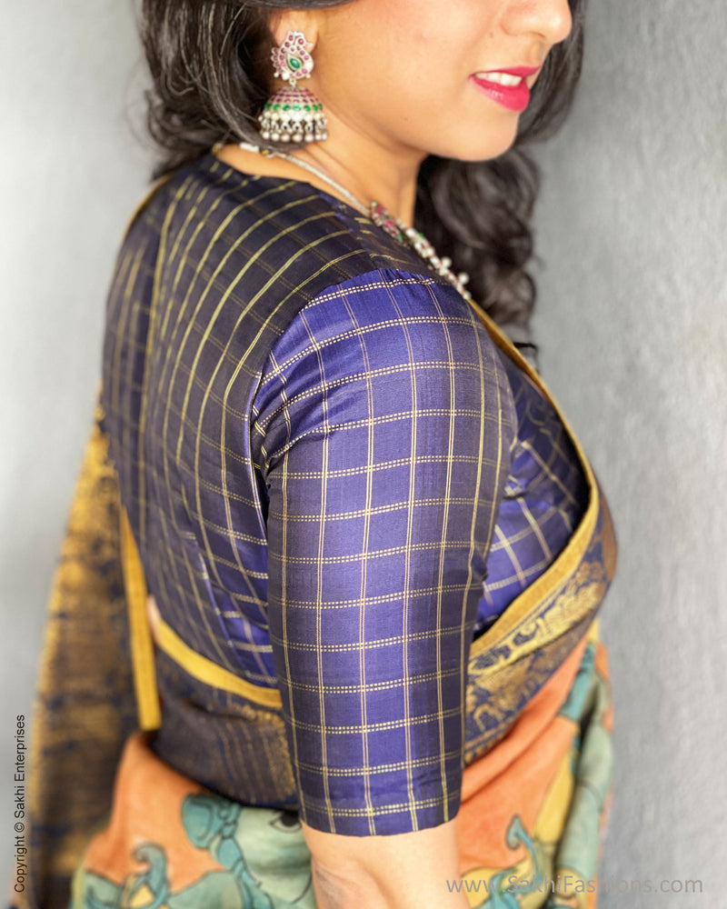 BL-F19932 Blue Kanchi Blouse