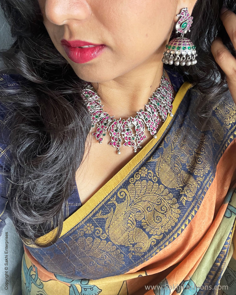 BL-F19932 Blue Kanchi Blouse