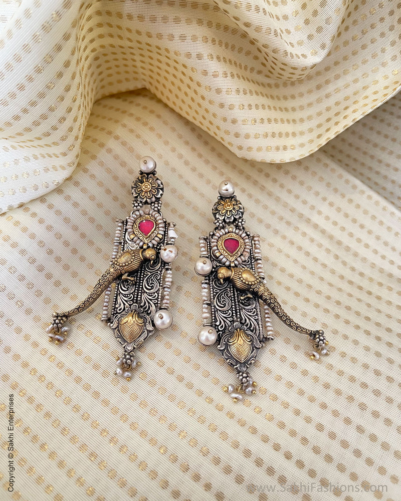AS-V07032 Pearl Silver Earring