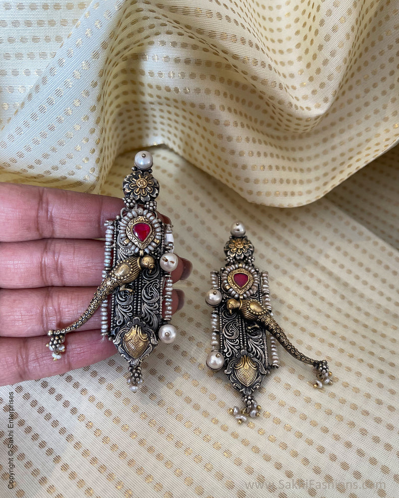 AS-V07032 Pearl Silver Earring