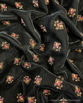 BL-R58625 Green Velvet BlouseF