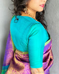 BL-V03809 Blue Kanchi Blouse