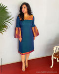 EE-V03478 Peacock Blue Dress