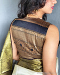 BL-V03549 Black Banarsi BlouseR