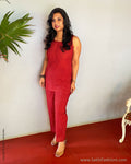 EE-V04617 Red Cotton Suit