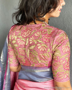 BL-V03642 Pink Cutwork blouse