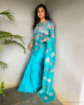 EE-V04180 Turq Blue Organza