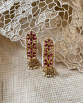 AG-V04302 Gold Ruby Earring