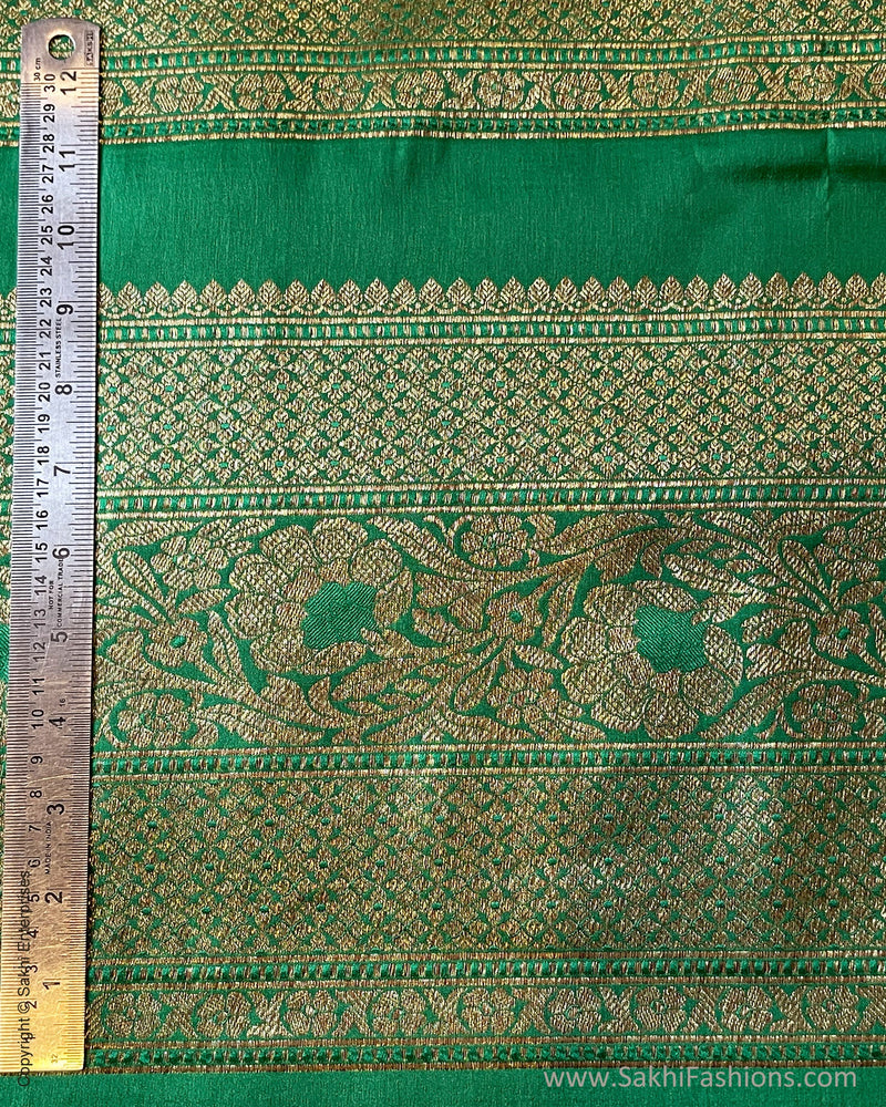 BL-V03551R Green Banarsi Blouse
