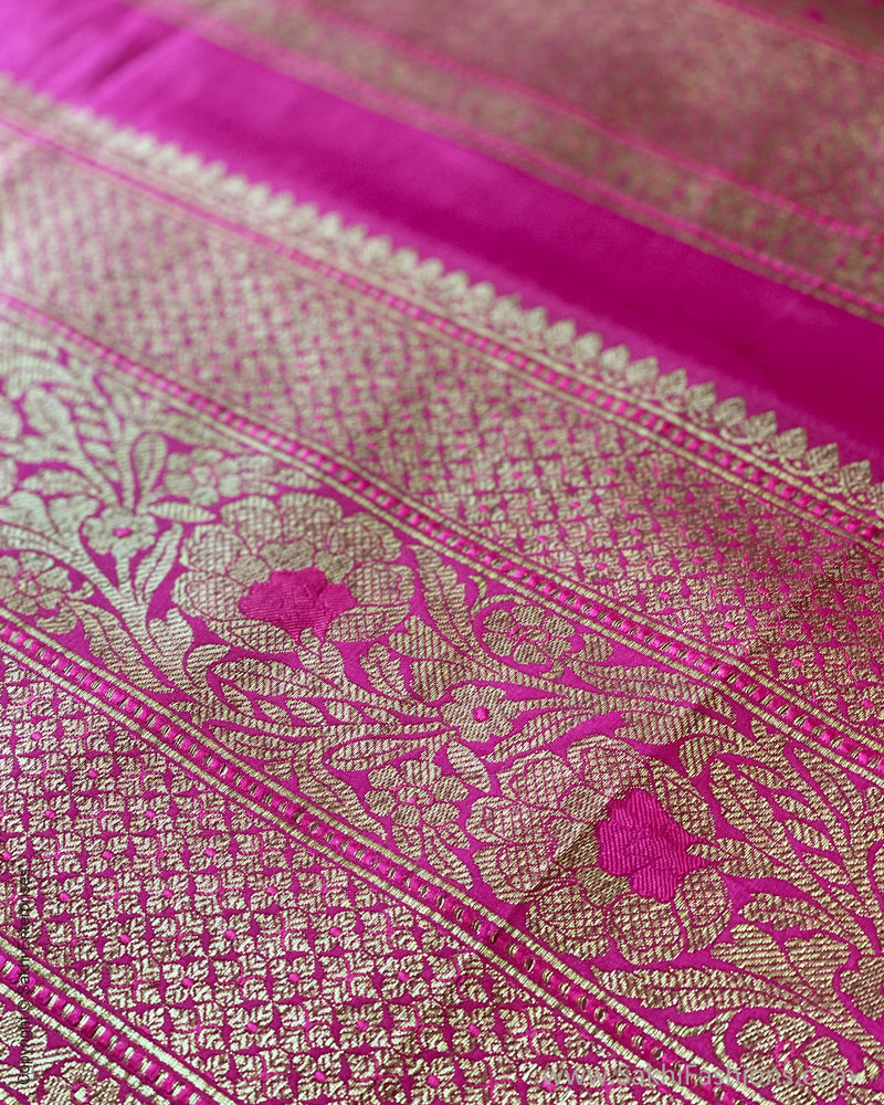 BL-V03550 Pink Banarsi Blouse