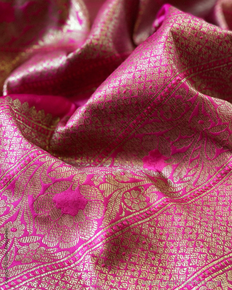 BL-V03550 Pink Banarsi Blouse