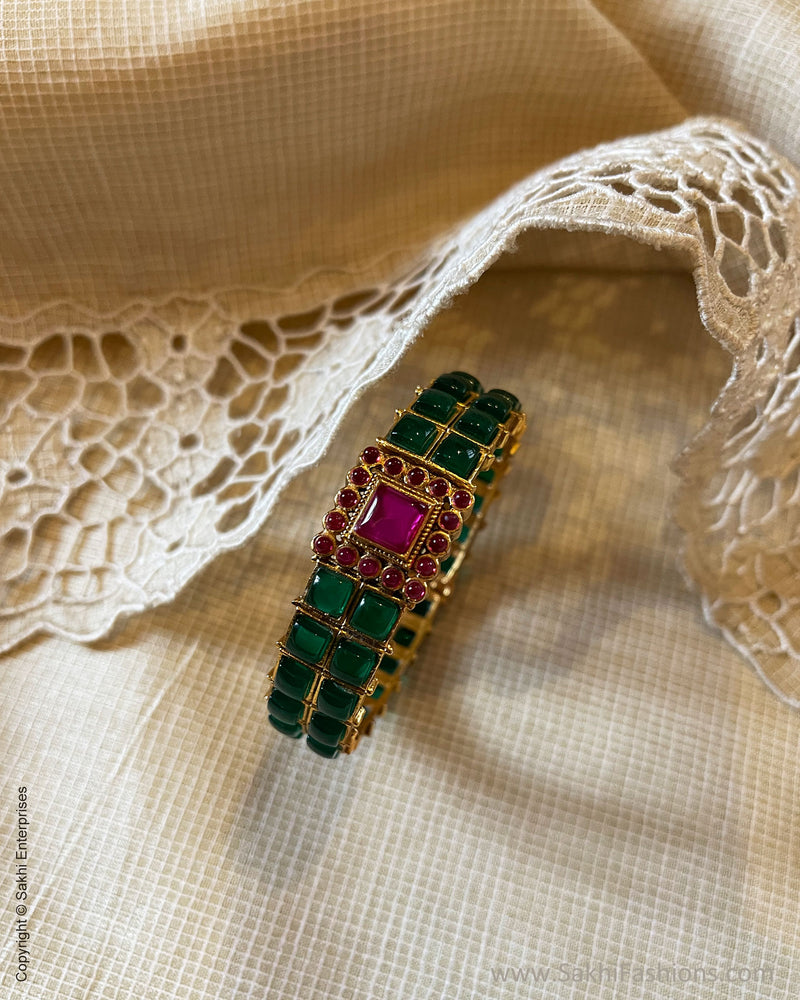 AJ-V04262A Green Bangle Kada