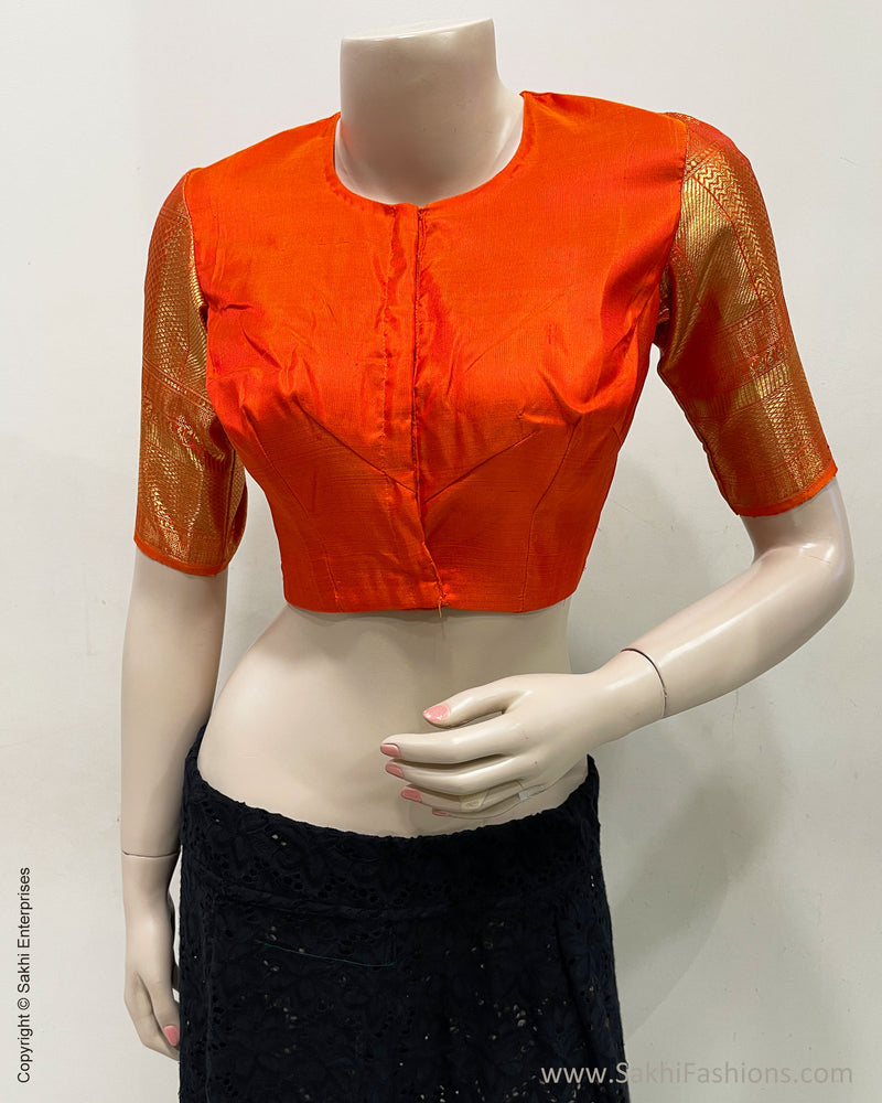 BL-V01238R Orange Kanchi Blouse