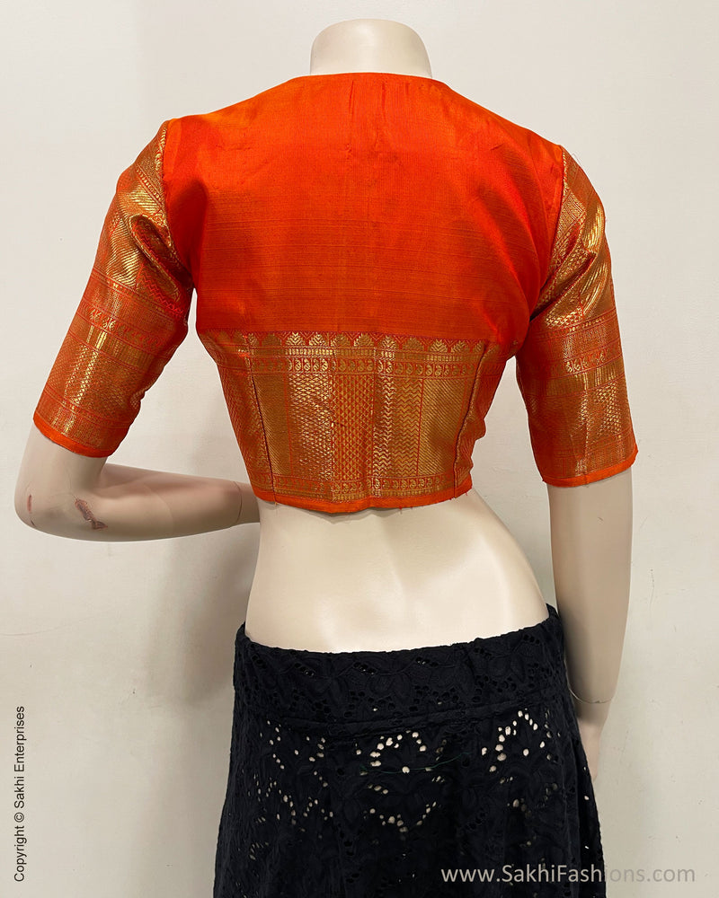 BL-V01238R Orange Kanchi Blouse