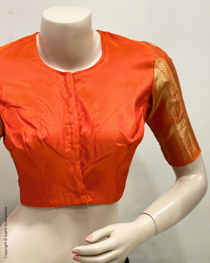BL-V01238R Orange Kanchi Blouse