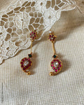 ASDS-57790 Paisley Silver Gold Earring