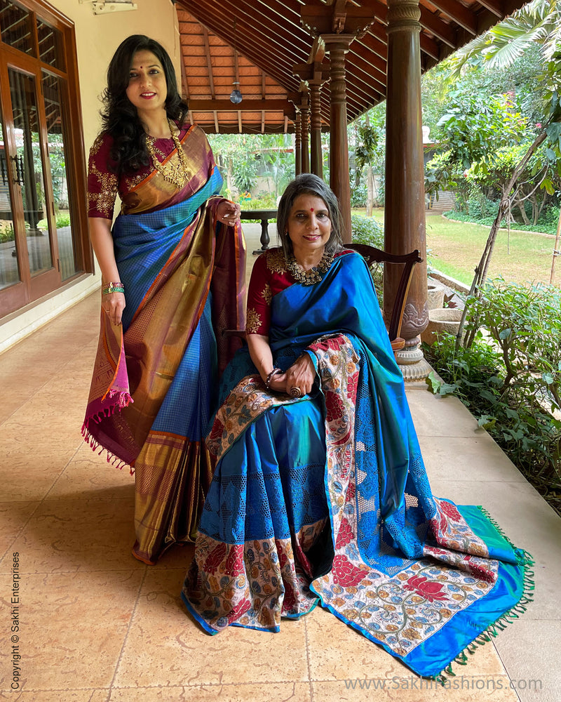 EE-V03011 Peacock Blue Kanchi