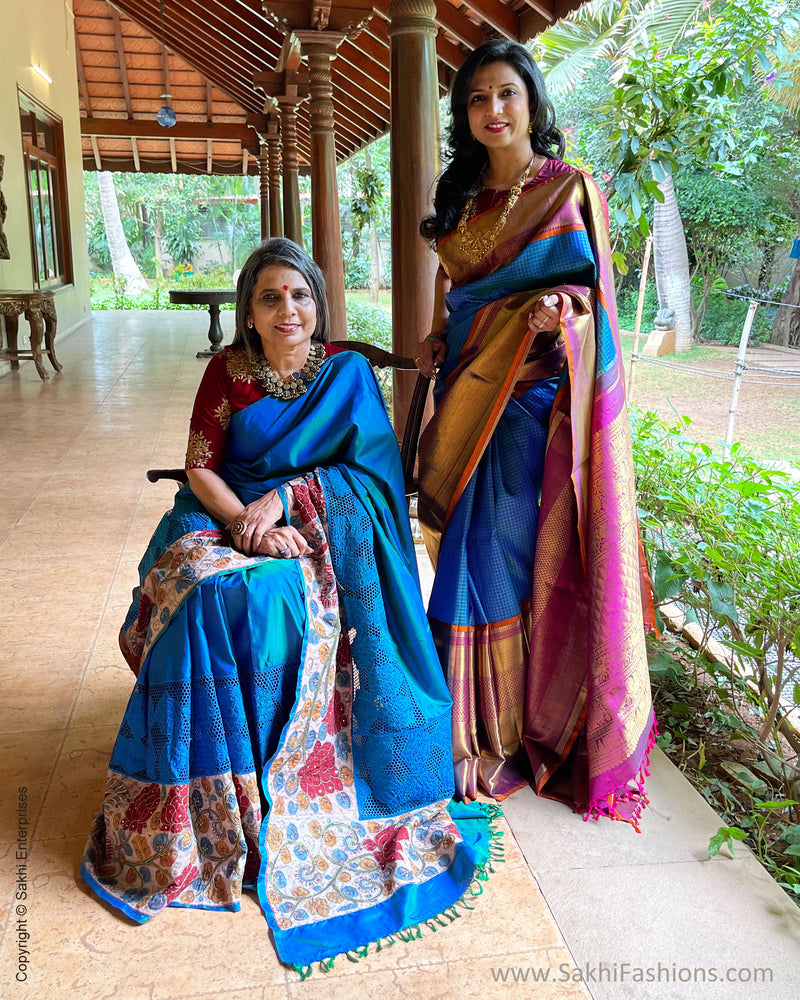 EE-V03011 Peacock Blue Kanchi