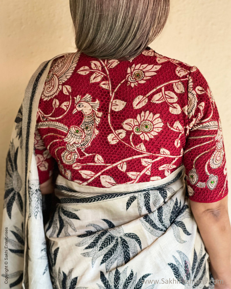 BL-217212 Red Cutwork Blouse
