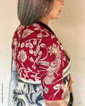 BL-217212 Red Cutwork Blouse