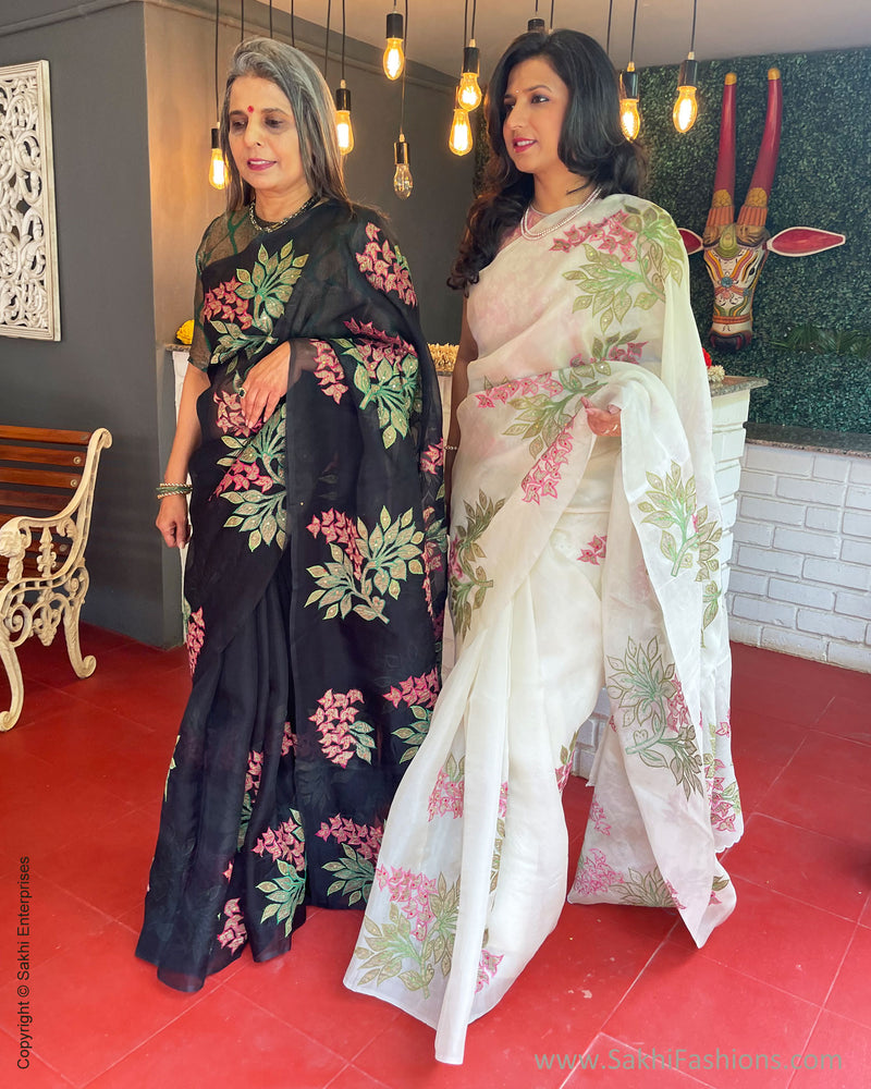 EE-V05036 Black Organza Sari
