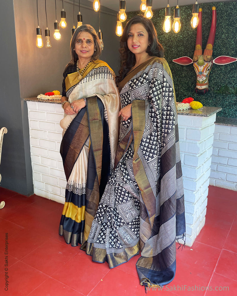 EE-V03155 Abstract Tussar Sari
