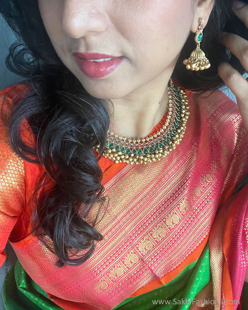 EE-V03014 Parrot Green Kanchi