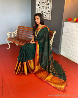 EE-S59519 Cotton Green Sari