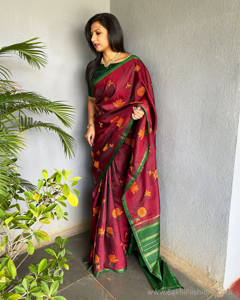 EE-V04574 Floral Kanchi sari