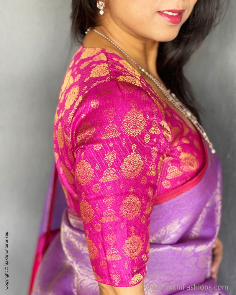 BL-FQ7985 Pink Kanchi Jhumka BlouseF